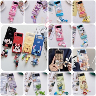 เคสโทรศัพท์มือถือ กันกระแทก ลายการ์ตูนดิสนีย์ Toy Story Monsters Inc 3D พร้อมพวงกุญแจ สําหรับ Samsung Galaxy Z Flip 4 Z Flip 3 Z Flip 4 Z Flip 3