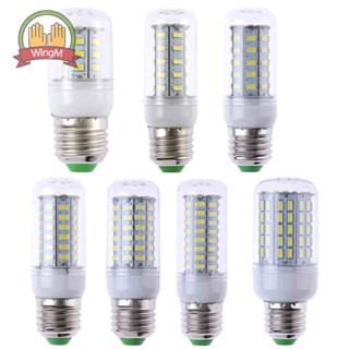 Cod หลอดไฟ LED 220V-240V E27 SMD 5730 สว่างมาก สีขาว