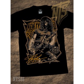 🌟​พร้อมส่ง​🌟 Slash GNR Guns n Roses  ROCK เสื้อยืด เสื้อวง เสื้อดำ สกรีนลายอย่างดี ผ้าหนานุ่ม  T SHIRT S M L XL XX_27