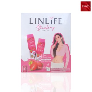 Linlife Protein Strawbery Flavour ลีนไลฟ์ โปรตีน กลิ่นสตรอเบอร์รี่ (10 ซอง x 1 กล่อง)