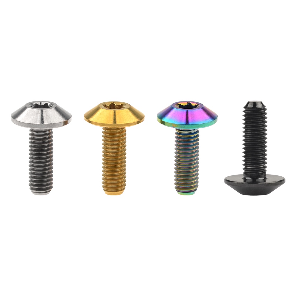 Wanyifa Titanium Bolt M4/M5x10 12 15 20 25 มม.พลัมร่มหัวสกรูสําหรับรถจักรยานยนต์ความร้อน Shield/MufflerEnd Tip/Windshield