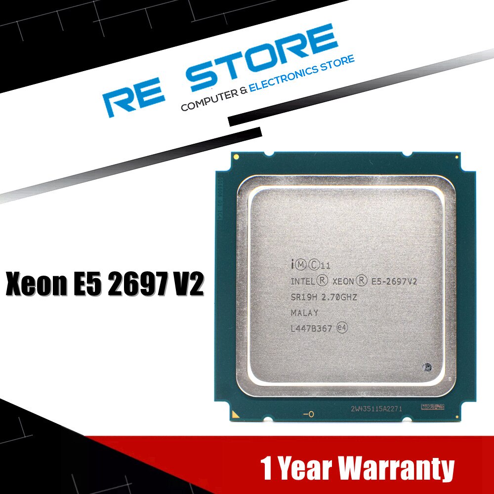 In stock intel Xeon E5 2697 V2 2.7GHz 30m QPI 8gt /s LGA 2011 sr19h C2 e5 2697v2 CPU 100% ปกติใช้งาน