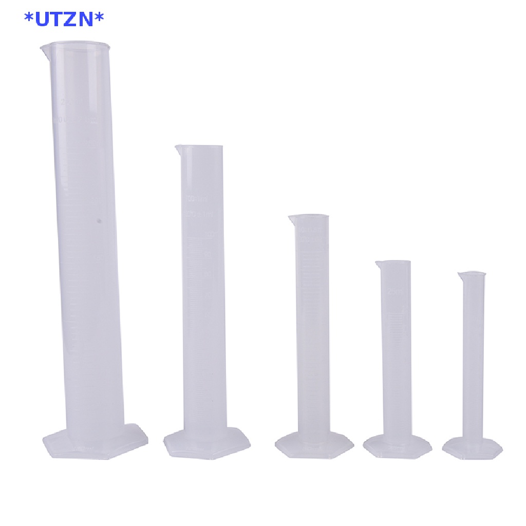 Utzn> หลอดทดลองพลาสติก ทรงกระบอก ขนาด 10 25 50 100 250 มล. สําหรับห้องทดลอง
