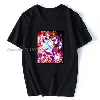 New T Shirt No Game No Life Anime T-Shirt Cotton No Game No Life Ofertas Men Cotton Tshirt Anime Tees Streetwear