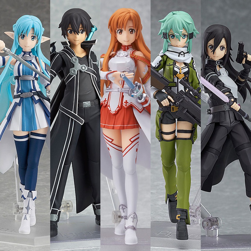 Figma Sword Art Online Kirito 174 248 Asuna 178 Sinon 241 Action Figure ของเล่นของขวัญสําหรับคอลเลกช