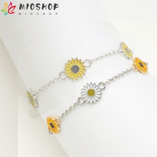 Mioshop สร้อยข้อมือยาว ลายดอกทานตะวัน ของขวัญคู่รัก 1/2 ชิ้น