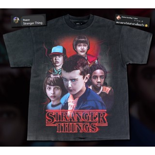 เสื้อยืดผ้าฝ้ายพิมพ์ลายเสื้อยืดผ้าฝ้าย STRANGERTHINGS-  Bootleg T-Shirt