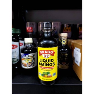 Bragg Liquid Aminos ซีอิ้วหมักจากถั่วเหลืองเพื่อสุขภาพเครื่องปรุงรสโปรตีนถั่วเหลือง 473 ml