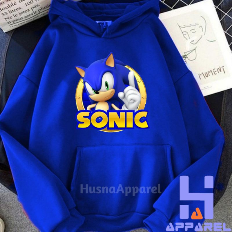 เสื้อแจ็กเก็ต มีฮู้ด ลาย Sonic THE HEDGEHOG สําหรับเด็ก