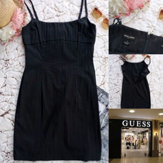 ชุดเดรสรัดรูป สายเดี่ยว GUESS size 11 สีดำ แท้