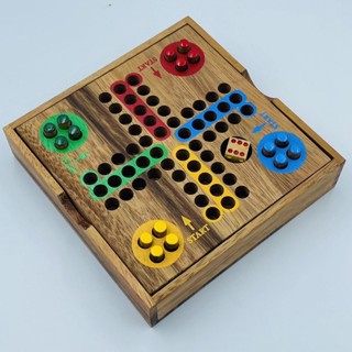 ลูโด้  เกมludo เกมไม้ ของเล่นไม้ludo ขนาด 14x14x3.4cm