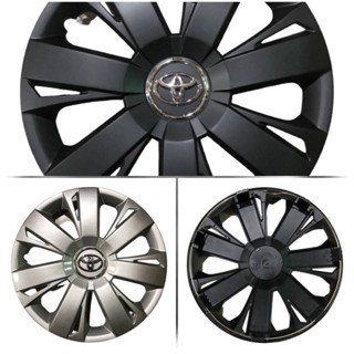 Wheel Cover ฝาครอบกระทะล้อ มี สีบรอนซ์ สีดำ ขอบ R 14 15 16 นิ้ว ลาย Toyota Logo w7 (1 ชุด มี 4 ฝา)**มาร้านนี่จบในที่เดีย