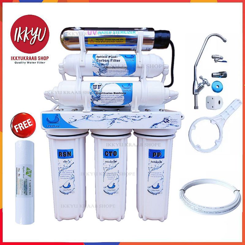 เครื่องกรองน้ำ UNI PURE UF UV  6 ขั้นตอน ฟรี  PP 1 ชิ้น