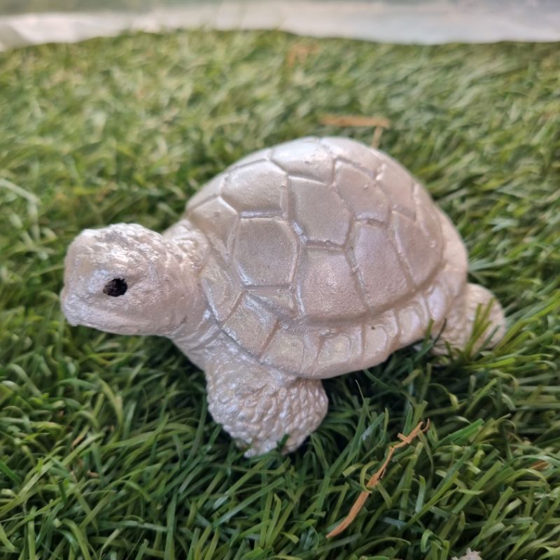 ตุ๊กตาเต่าปูนปั้น เต่าเงินเต่าทอง ของมงคลนำโชค ตกแต่งสวนและบ้าน - รูปที่ 3