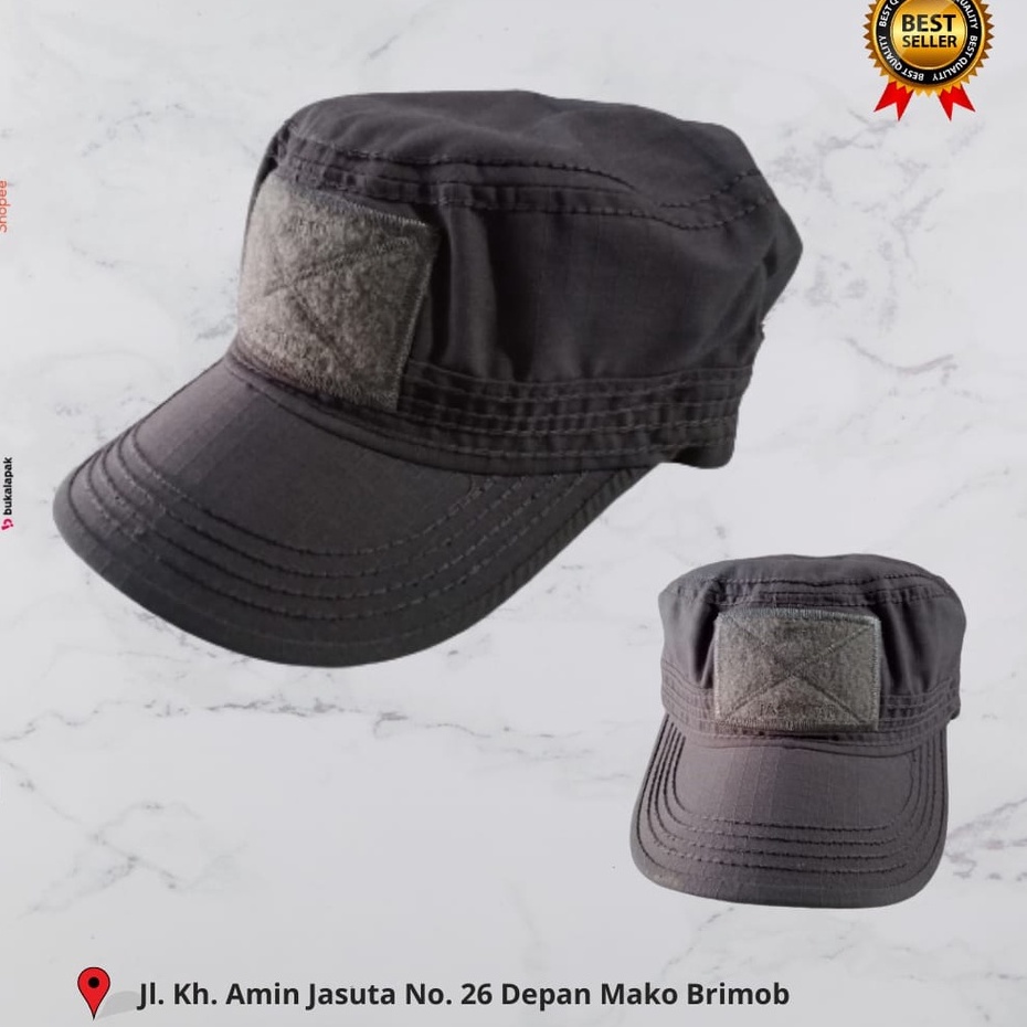 หมวก Velcro Gray Commando
