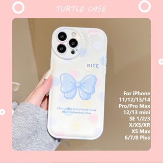 [พร้อมส่ง] เคสโทรศัพท์มือถือ ซิลิโคน ประดับโบว์ สําหรับ iPhone 14 13 12 11 PROMAX XS XR XSMAX SE2020 6 7 8PLUS MINI