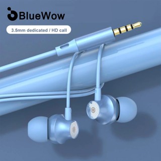 Bluewow A609 ชุดหูฟังอินเอียร์ แบบมีสาย ตัดเสียงรบกวน 3.5 มม. สําหรับสมาร์ทโฟน