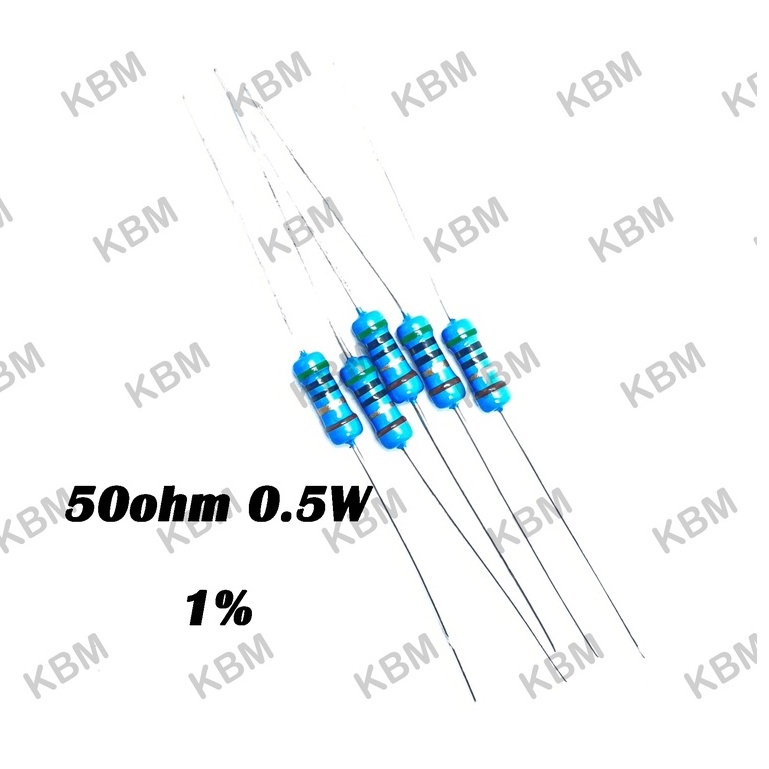 Resistor ตัวต้านทาน 50ohm 0.25W  0.5W 1W 2W 5W 10W
