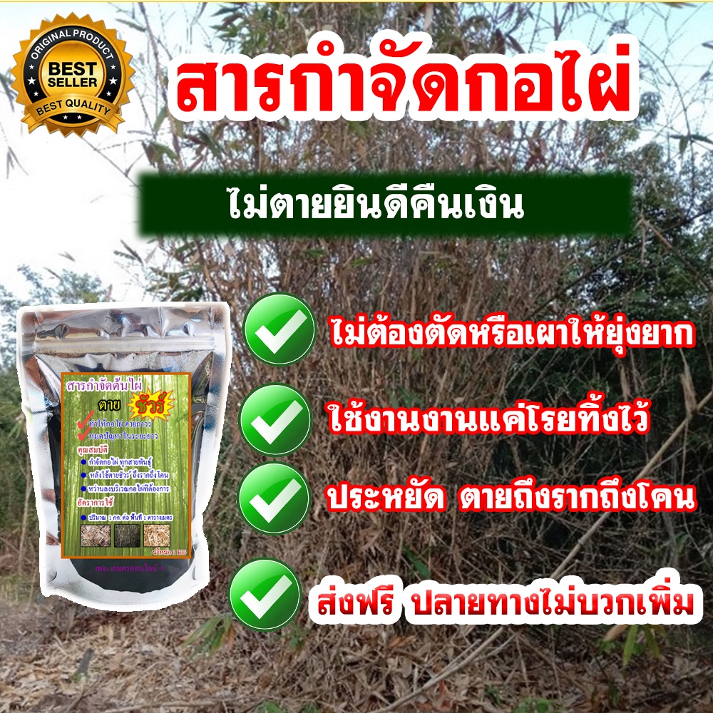 สารกำจัดก่อไผ่ สารกำจัดก่อไผ่ สารฆ่ากอไผ่ ยาฆ่ากอไผ่ ทำลายกอไผ่ จำกัดกอไผ่ ป้ายตอไม้ กำจัดราก กำจัดไผ่ น้ำหนัก 1 กิโ