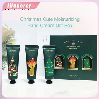 3Pcs Christmas Hand Cream Set Moisturizing Hydrating Anti-Drying สดชื่นครีมทามือไม่เหนียวเหนอะหนะ HO