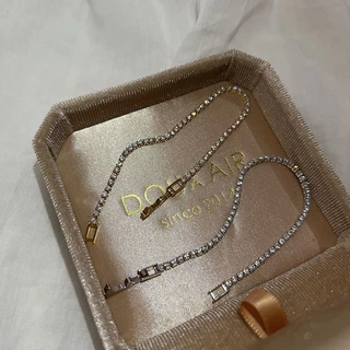 🔥Sale🔥 สร้อยข้อมือเพชรCz mini ส่งใน🇳🇱