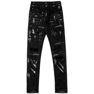 TZ drill dirty denim - Black