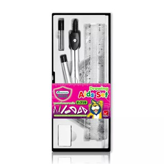 ชุดเรขาคณิต 7 ชิ้น ชุดวงเวียน มาสเตอร์อาร์ต Geometric circle Set Master Art  รุ่น F-713 F-719 Drawing aids set