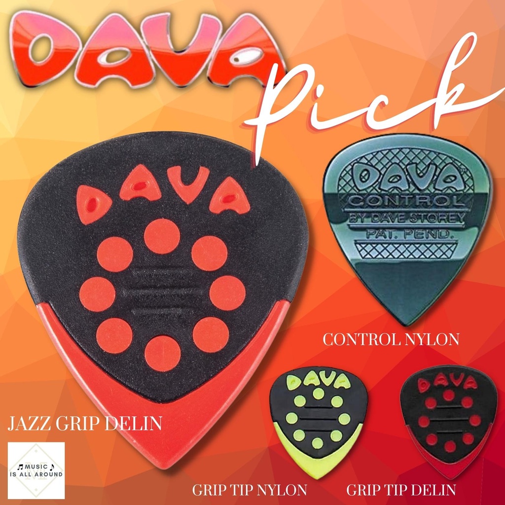 ปิ๊กกีต้าร์ ดาวา (Dava) ปิ๊กกีตาร์ Pick DAVA 4 รุ่น ยอดนิยม (Made in USA) ปิ๊ก Pick Guitar ส่งจากไทย  แท้ 100%