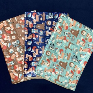 ผ้าปูโต๊ะอาหารยางพารา กันน้ำ ทนความร้อน ลายสัตว์น่ารัก ปูปิกนิก (เย็บขอบฟรี)