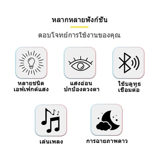 โคมไฟดาว Night Light โคมไฟโปรเจคเตอร์ พร้อมลำโพงบลูทูธ ไฟแต่งห้อง sky projector ไฟตกแต่งห้อง โคมไฟดาว ไฟตกแต่งห้องนอน