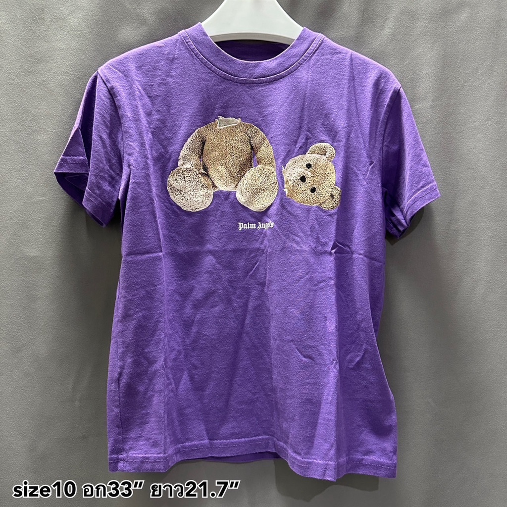 SALE Palm Angels Tee t-shirt size 10 ม่วง เสื้อ เสื้อยืด ของแท้ ปาล์มแองเจิล ปาล์ม แองเจิล หมี หมีหัวขาด แบรนด์เนม