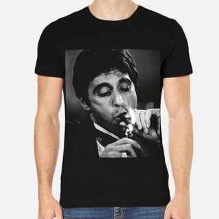 [COD] เสื้อยืดแขนสั้นลําลอง ผ้าฝ้าย 100% พิมพ์ลาย Al Pacino Tony Montana Scarface พลัสไซซ์ ของขวัญวันเก