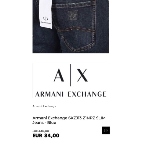 ARMANI EXCHANGE J13 SLIM FIT DARK BLUE FOR MEN กางเกงยีนส์ อาร์มานี่ เอ็กซ์เชนจ์ รุ่น สลิมฟิต ของผู้ชาย