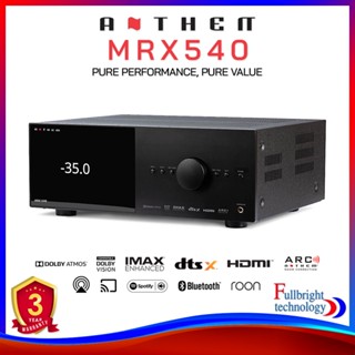 Anthem MRX 540 8K 5.2-channel home theater receiver with Dolby Atmos, Wi-Fi, Bluetooth, and Ap ple AirPlay Warranty 3 years