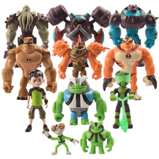 ของเล่นฟิกเกอร์ Action Ben 10 ตัว : Tennyson Four Arms Toppers Cake Heatblast 11 ชิ้น