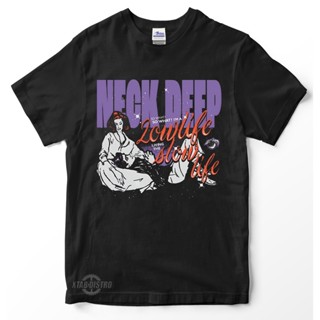 Kaos NECK DEEP LOW LIFE เสื้อยืด พรีเมี่ยม คอลึก blink182 greenday kaos band pop punk melodic