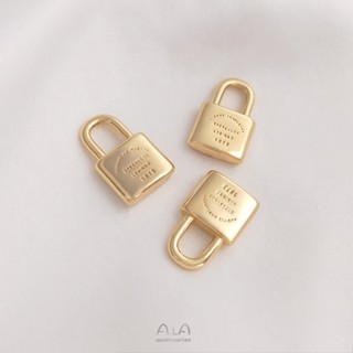 จี้สร้อยคอโซ่ สร้อยข้อมือ รูปตัวอักษร สีทอง 14K แฮนด์เมด diy