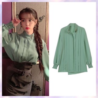 Preoder เสื้อเชิ๊ตแขนยาวสีเขียวแบบไอยูใน hotel del luna