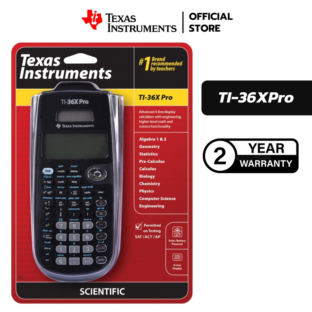 Texas Instruments เครื่องคิดเลขวิทยาศาสตร์ รุ่น TI-36XPro (TI-30XPro) Scientific Calculator