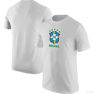 เสื้อกีฬาแขนสั้น ลายทีมชาติฟุตบอล Brazil Jersey พลัสไซซ์