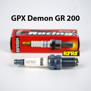 หัวเทียน BRISK PREMIUM LGS (4 เขี้ยว) แกนเงิน GPX Demon GR 200 (SGL21ROB) รองรับน้ำมันเบนซิน95, แก๊สโซฮอล์ Made in EU