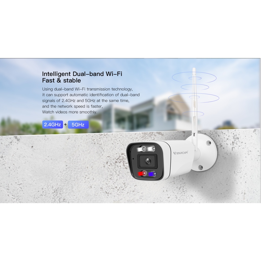 แนะนำ 💥 VSTARCAM C19S PRO 5.8G ( WIFI 2.4- 5.8G，AI คนตรวจจับสัญญาณเตือน， 3ล้านพิกเซล）