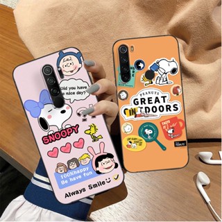 เคสโทรศัพท์มือถือ ซิลิโคนนิ่ม TPU กันกระแทก ลายสนูปปี้ สีดํา สําหรับ Xiaomi Redmi Note 7 8 9 10 11 11E Pro Max 7S 9T 9S 10T 10S 11T 11S 11R