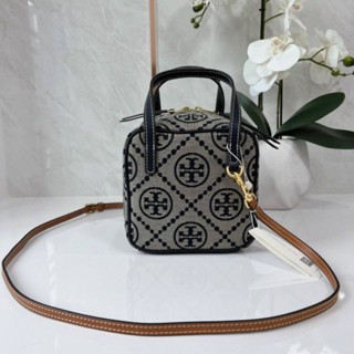 Tory Burch T monogram jacquard cube crossbody