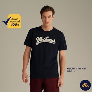 Mc Jeans เสื้อยืดแขนสั้นผู้ชาย คอกลม สีกรมท่า MTTZ572