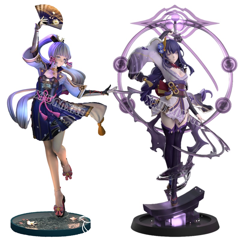 28cm Kamisato Ayaka Genshin Impact Anime Figure Raiden Shogun/Yae Miko