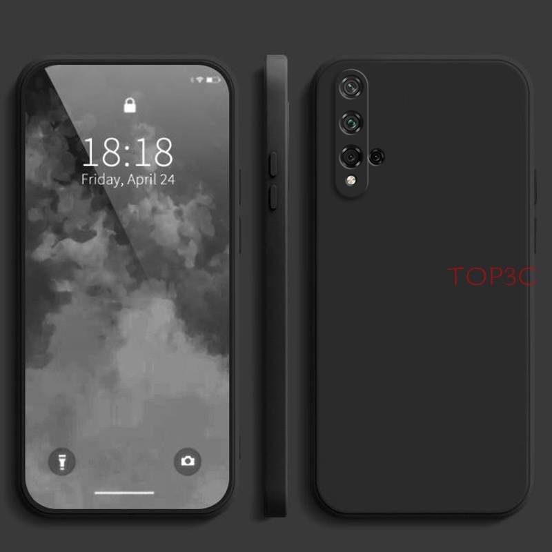 Huawei Nova 5t 7i 4e 3e nova5T 3 3i Liquid Silicon Case Phone Full Camera Bumper Back เคสกันกระแทก S