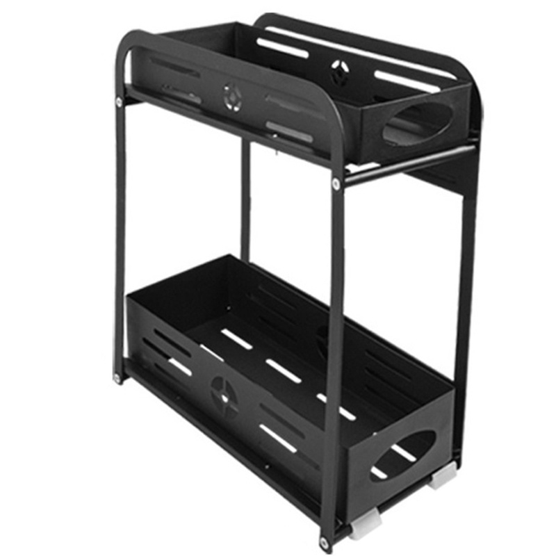 2 Tier Kitchen Sliding Cabinet Organizer Sliding Drawer Basket Pull Out Organizer Drawer Pantry Unde