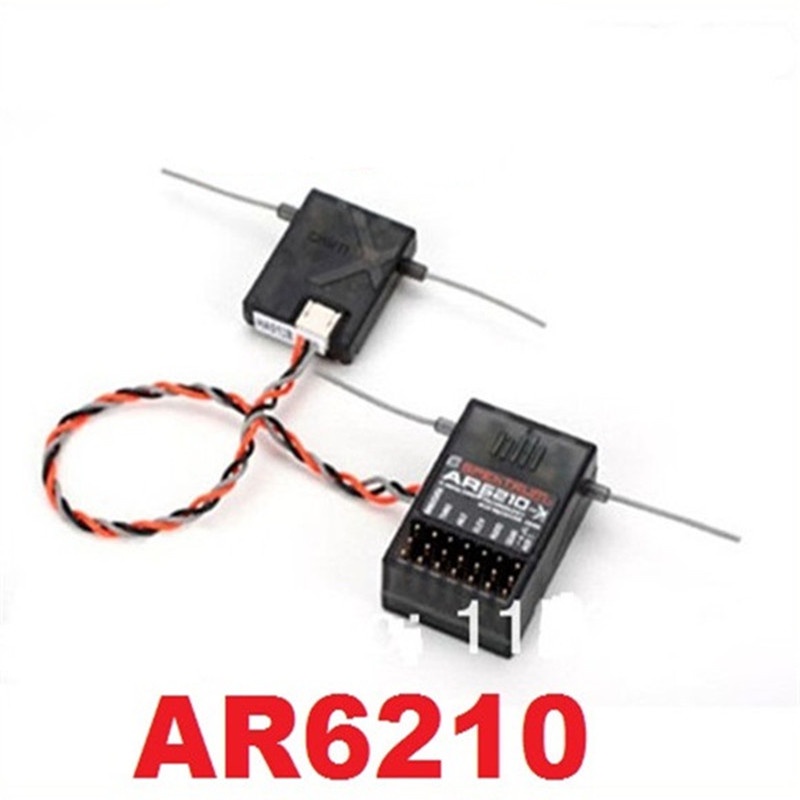 Spektrum AR6210 DSMX/DSM2 ตัวรับ 6Ch ดาวเทียม Dual Diversity DX6 DX8 DX9 JR X6R RC Drone 2.4GHz