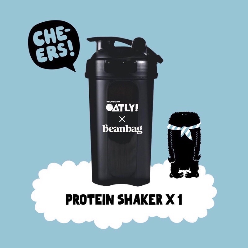🌟พร้อมส่ง🌟 Oatly x Beanbag Protein Shaker/ Water Bottle กระบอกผสมโปรตีน แก้วเชค